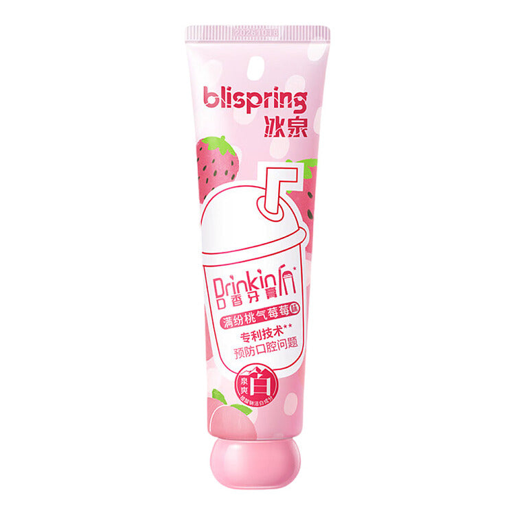blispring冰泉 Drink in口香牙膏 桃气莓莓味 120g