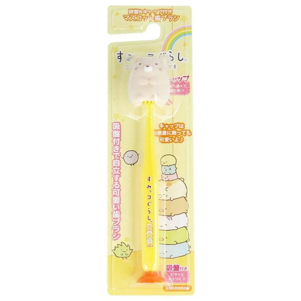 Sumikko Gurashi 角落生物 猫咪公仔吸盘儿童牙刷 带牙刷盖 1支