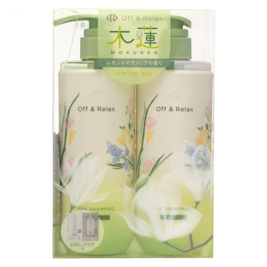 OFF&amp;RELAX 2025 Spring Limited Edition Shampoo and Conditioner Set Lemon Magnolia 460ML+460ML