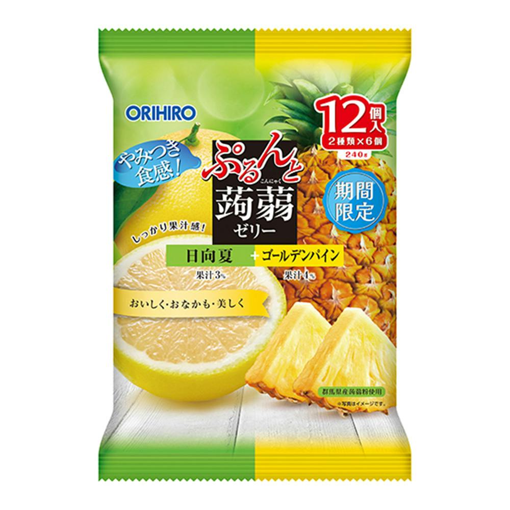 ORIHIRO 蒟蒻果冻 日向夏柑橘&黄金菠萝味 240g（箱规：12）