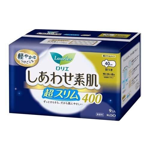 花王 乐而雅素肌超薄夜用卫生巾 40CM 9片（16）