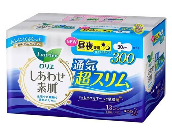花王 乐而雅素肌超薄夜用卫生巾 30CM 13片（18）