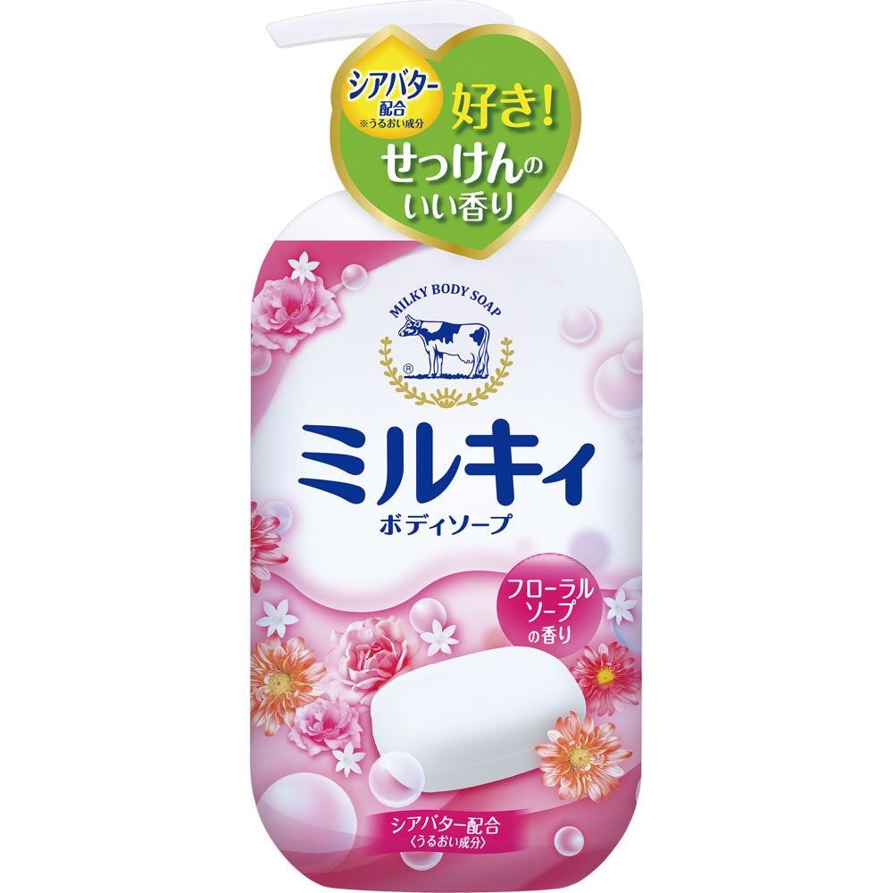 COW 牛乳石碱沐浴露温和花香 500ml (12)