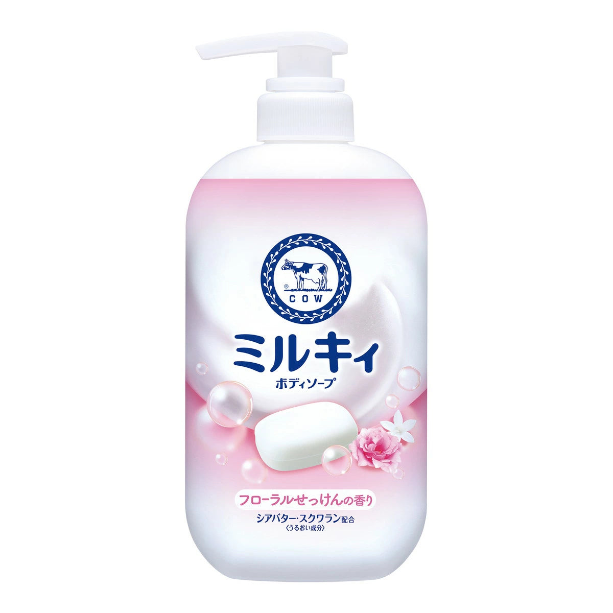 COW 牛乳石碱沐浴露温和花香 500ml (12)