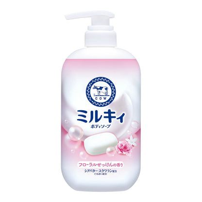 COW 牛乳石碱沐浴露温和花香 500ml (12)