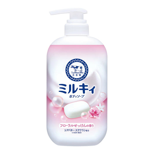 COW 牛乳石碱沐浴露温和花香 500ml (12)
