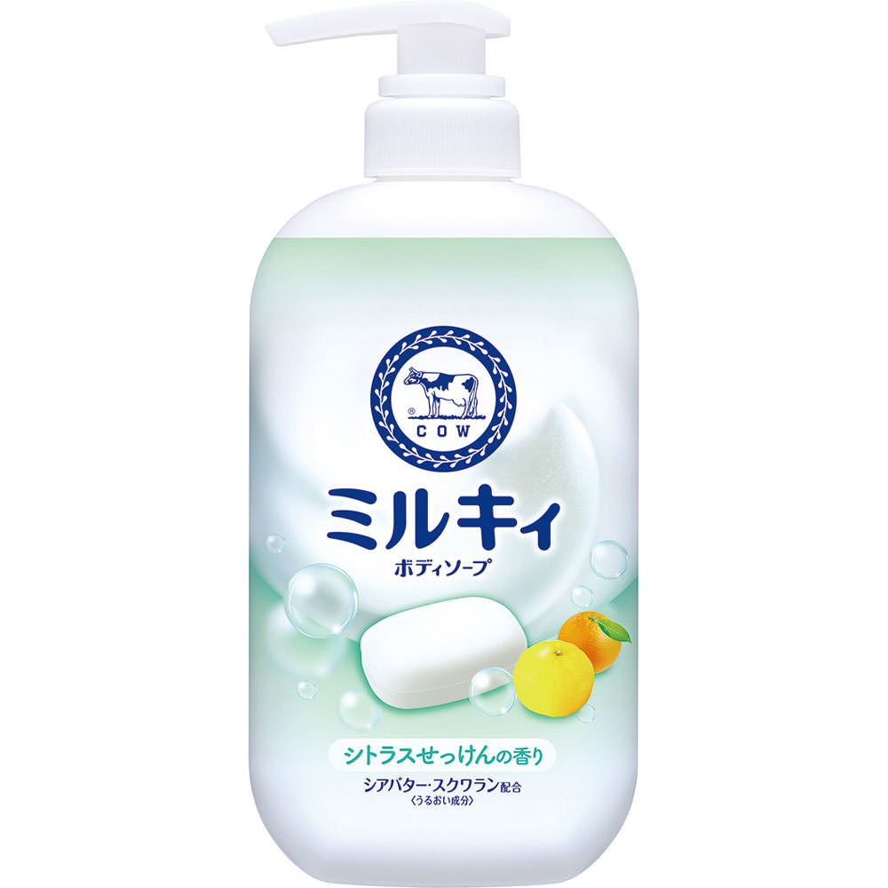 COW 牛乳石碱沐浴露柑橘柚子香 500ml (12)