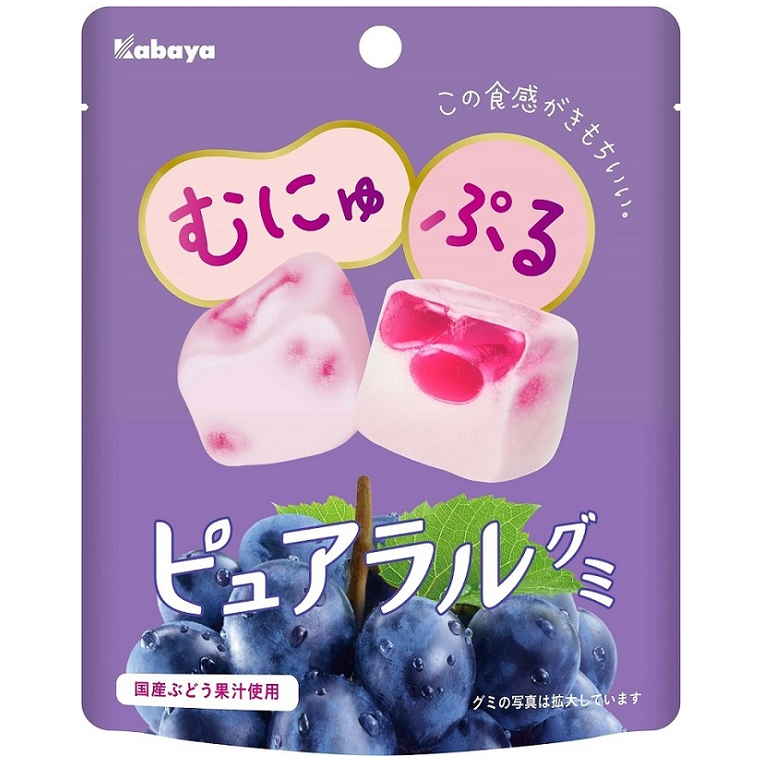 Kabaya Pureal 葡萄味夹心软糖 58g（盒规：8）
