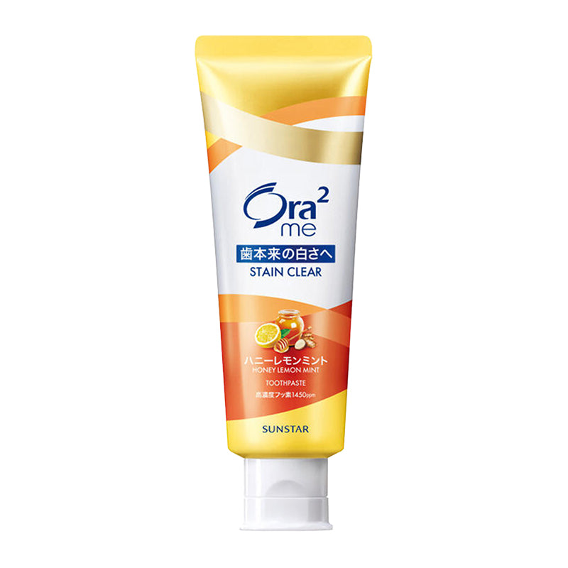 SUNSTAR Ora2 me 去渍亮白牙膏 蜂蜜柠檬薄荷味 130g（组规：12 箱规：48）