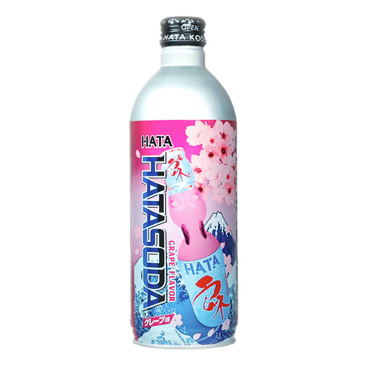 HATA SODA 铝罐装波子汽水 500ml 葡萄味（24）