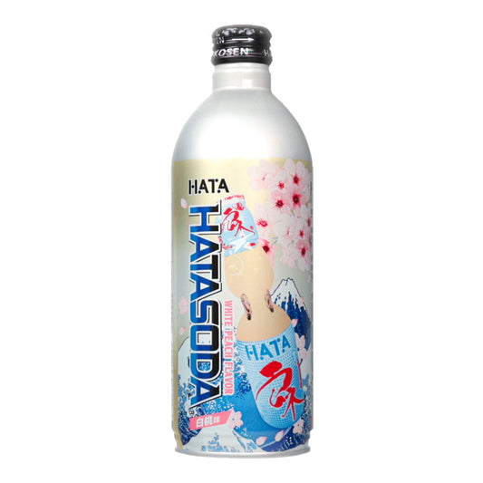 HATA SODA 铝罐装波子汽水 500ml 白桃味（24）