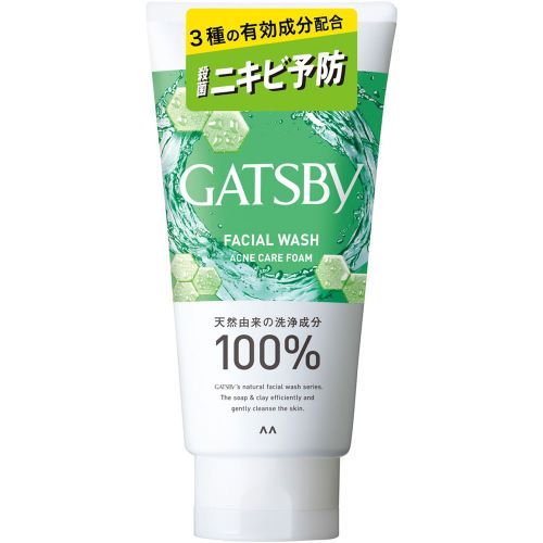 GATSBY 男士三重护理祛痘控油洁面乳 130g