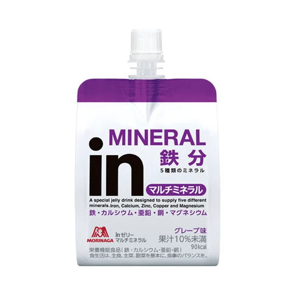 MORINAGA 森永 in Jelly 复合矿物质果冻饮料 葡萄味 180g（组规：6）