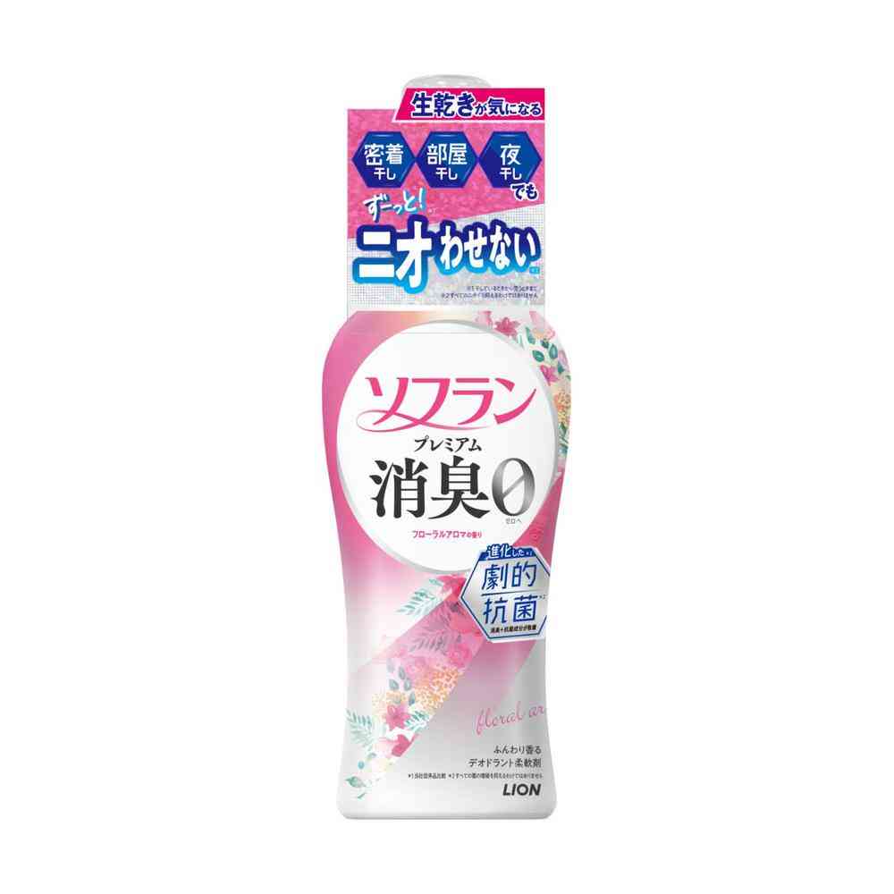 LION狮王 Soflan Premium 高效除臭抗菌柔顺剂 花香型 480ml