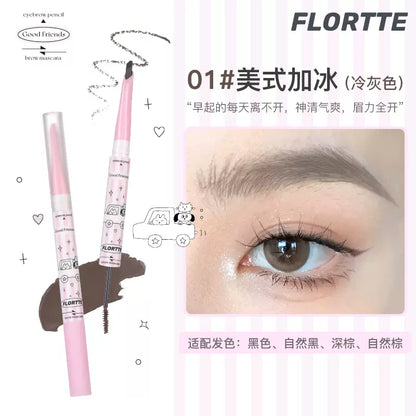 FLORTTE Good Friends Club Series Double-Ended Eyebrow Pencil and Eyebrow Tint 01# American Ice (27.04.16)