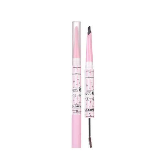 FLORTTE Good Friends Club Series Double-Ended Eyebrow Pencil and Eyebrow Tint 04# Peanut Cocoa (27.04.16)