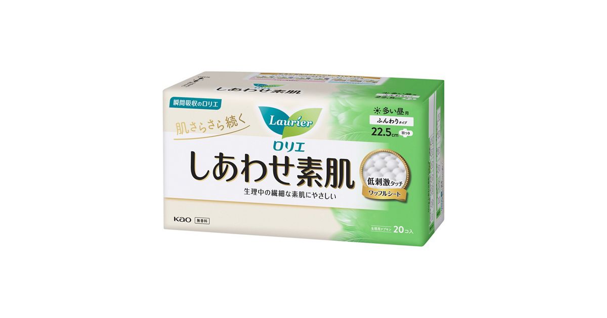 花王 乐而雅日用卫生巾带护翼22.5cm*20片 （18）