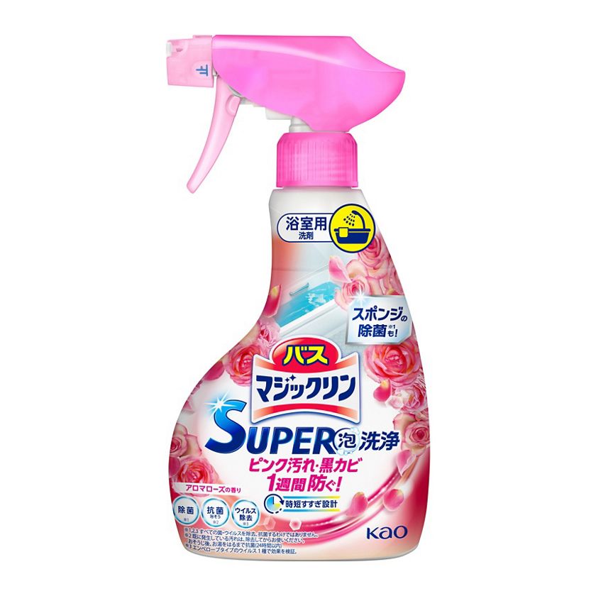 花王浴室清洁喷雾 350ml 粉色玫瑰花香 （箱规：12）