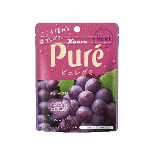 KANRO甘乐 Pure心形果汁酸甜软糖 紫葡萄味 56g（6袋）（26.05）