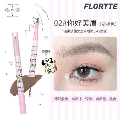 FLORTTE Good Friends Club Series Double-Ended Eyebrow Pencil and Eyebrow Tint 02# Hello Beauty (27.04.16)