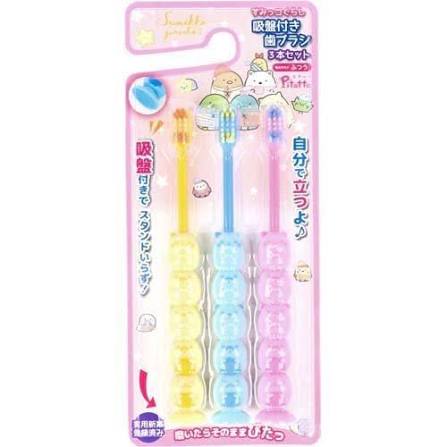 Sumikko Gurashi 角落生物 公仔吸盘儿童牙刷 3支入
