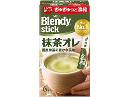 AGF Blendy 抹茶欧蕾速溶咖啡奶茶 9.7g*6包入 （EXP：27.04.30）