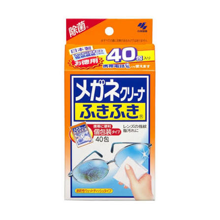 小林制药一次性眼镜清洁湿巾 40片/盒（箱规：48）