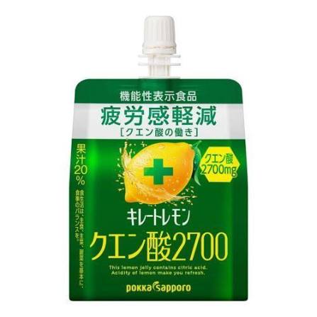 POKKA SAPPORO 凯莉特柠檬 柠檬酸2700果冻饮 165g（箱规：30）