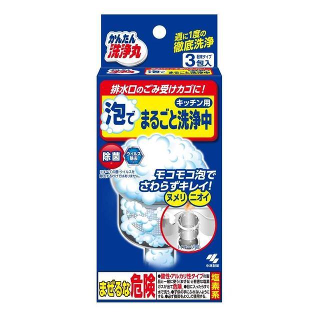 Kobayashi Pharmaceutical Foam Kitchen Drain Cleaner 3 Packs